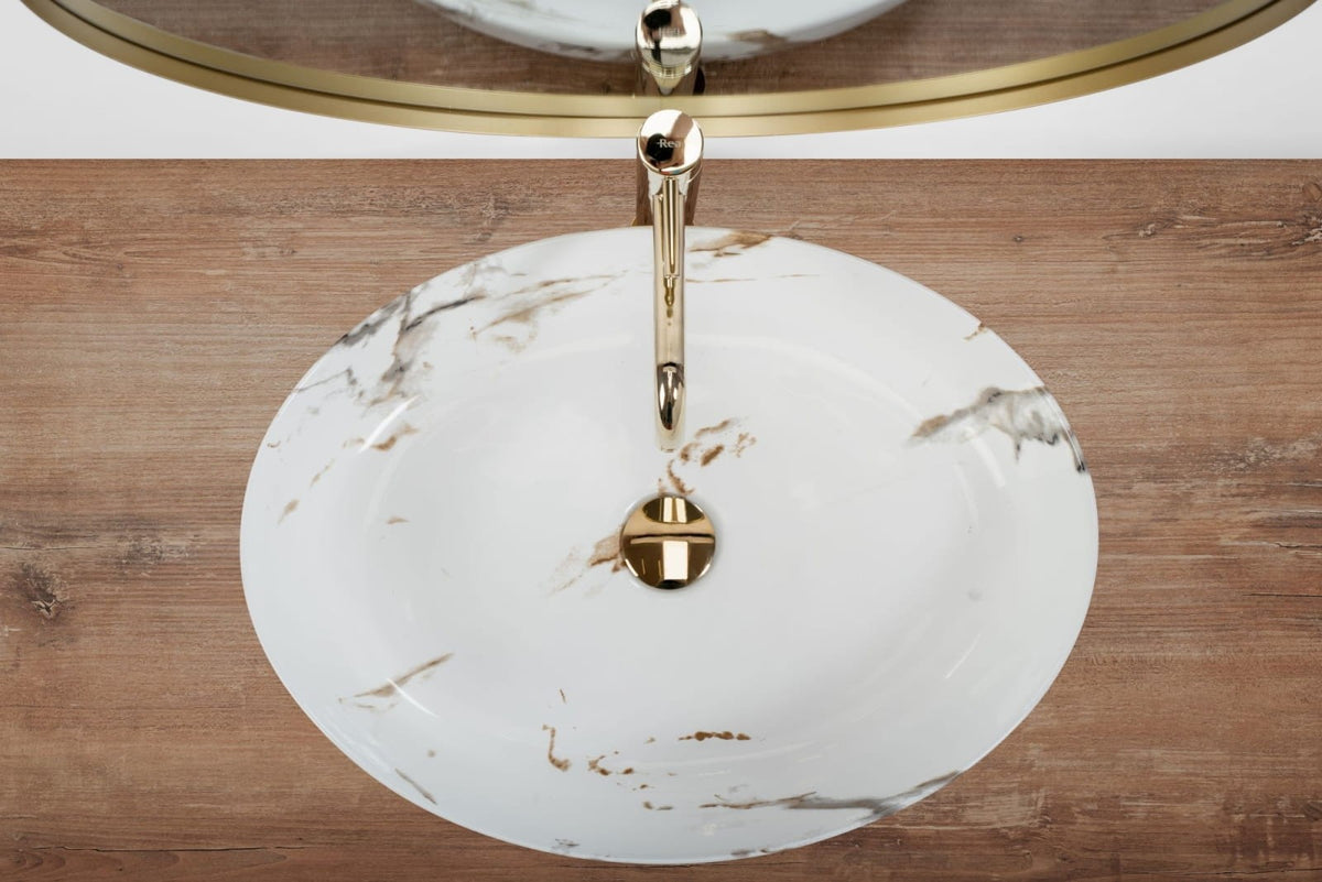 UMYWALKA QUEEN CARRARA SHINY - NABLATOWA 55 x 41 cm