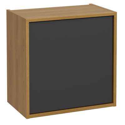 Szafka boczna wisząca 50 x 30 cm ERIN vitge black / dąb karmel