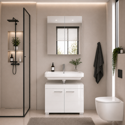 Szafka podumywalkowa MELA 60 cm Biały Połysk