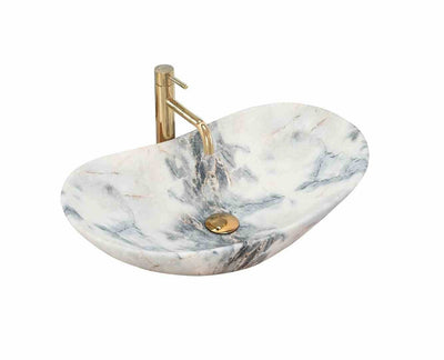ROYAL umywalka nablatowa owalna 60 x 36 cm granit mat