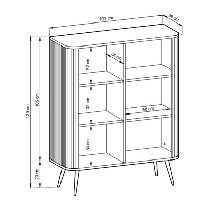 Komoda dwudrzwiowa MILO 103 cm