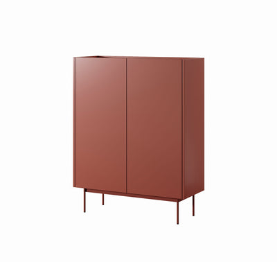 RENO Komoda Wysoka 97cm Ceramic Red