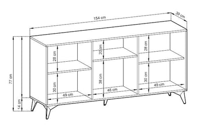 Komoda trzydrzwiowa SANA 154 cm