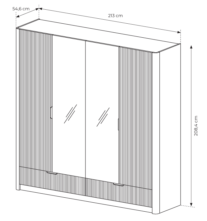 MAVO Szafa 213 cm Beż