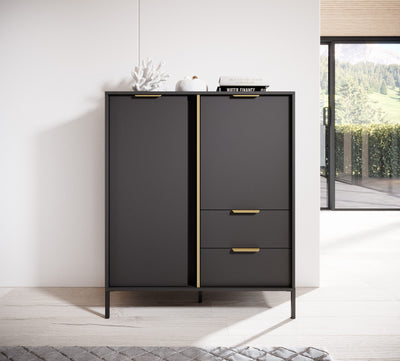 Komoda wysoka LERO 103 cm Antracyt