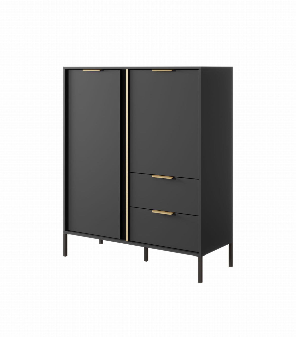 Komoda wysoka LERO 103 cm Antracyt
