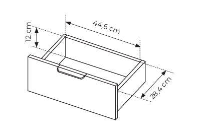 Komoda wysoka LERO 103 cm Antracyt
