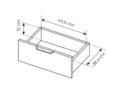 Komoda trzydrzwiowa z szufladami LERO 153cm Antracyt