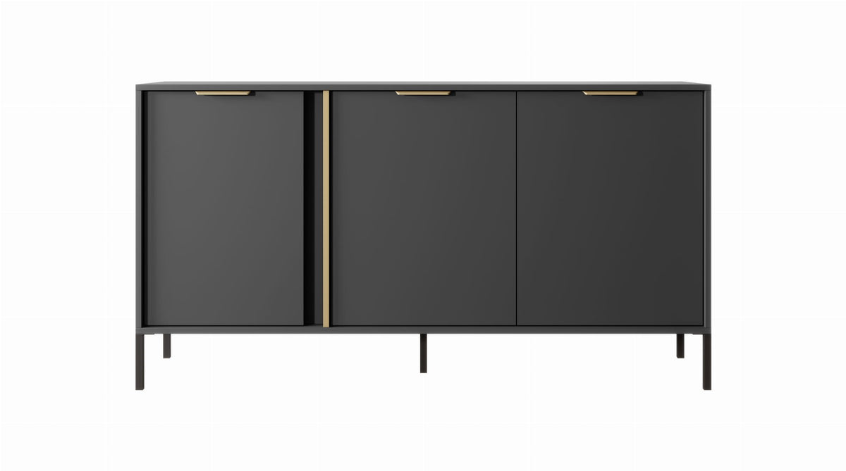 Komoda trzydrzwiowa LERO 153 cm Antracyt