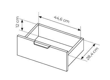 Komoda LERO 103 cm Antracyt