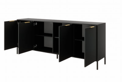 Komoda czterodrzwiowa LERO 203 cm Antracyt