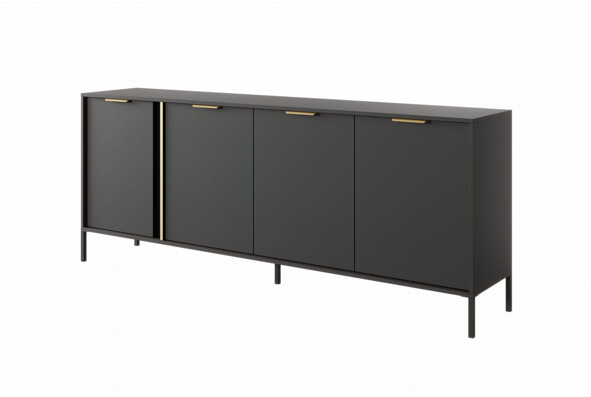 Komoda czterodrzwiowa LERO 203 cm Antracyt