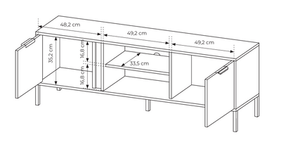 Szafka RTV LERO 153 cm Antracyt