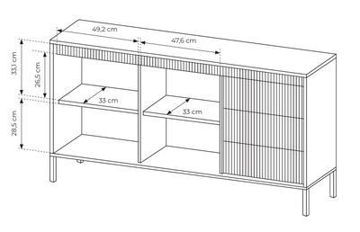 Komoda z szufladami DORAN 153 cm