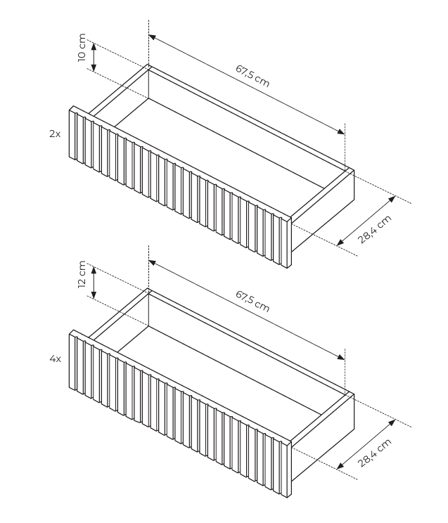 Komoda z szufladami ZORA 153 cm Beż/Dąb Scandi