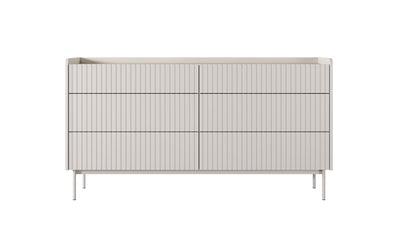 Komoda z szufladami ZORA 153 cm Beż/Dąb Scandi