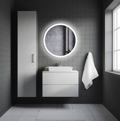 Lustro okrągłe LED 60 cm Biały