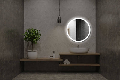 Lustro okrągłe LED 60 cm Biały