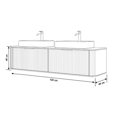 Szafka pod umywalkę RIVELA 120 cm