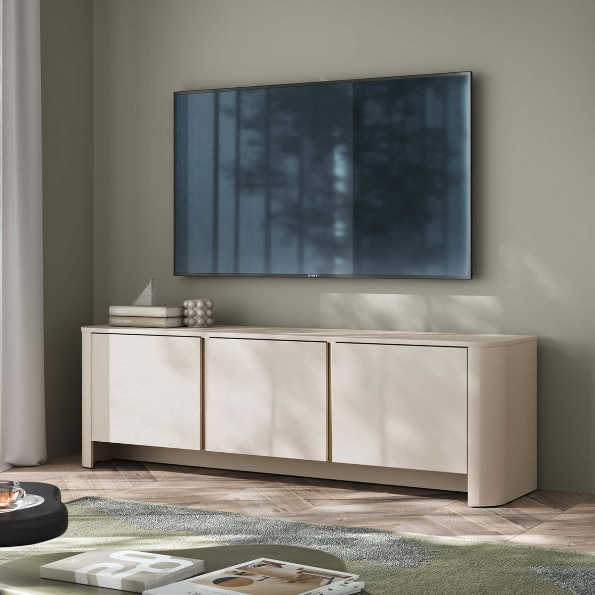Szafka RTV PEREA 168 cm trzydrzwiowa