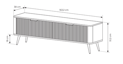 Szafka RTV MAVO S 2D 163 cm Beż