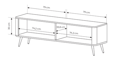 Szafka RTV MAVO S 2D 163 cm Beż
