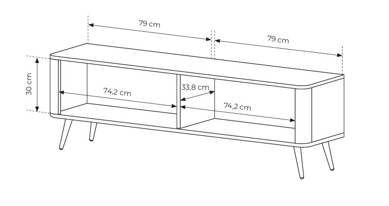 Szafka RTV MAVO S 2D 163 cm Beż