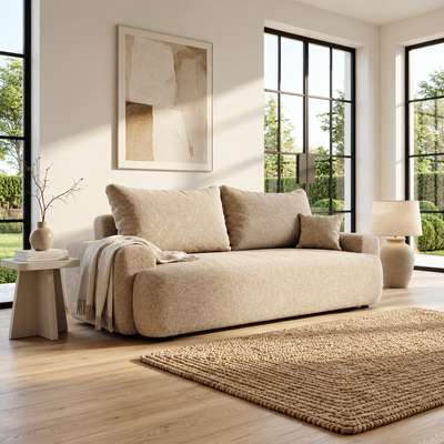 Sofa tapicerowana z funkcją spania BELLA