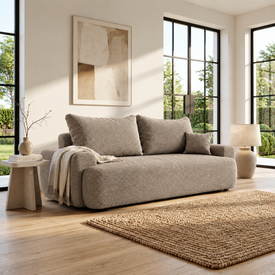 Sofa tapicerowana z funkcją spania BELLA