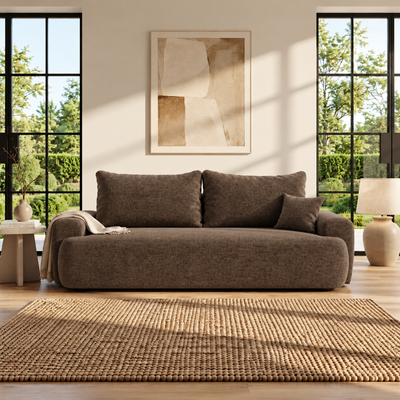 Sofa tapicerowana z funkcją spania BELLA