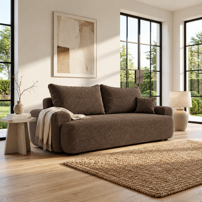 Sofa tapicerowana z funkcją spania BELLA