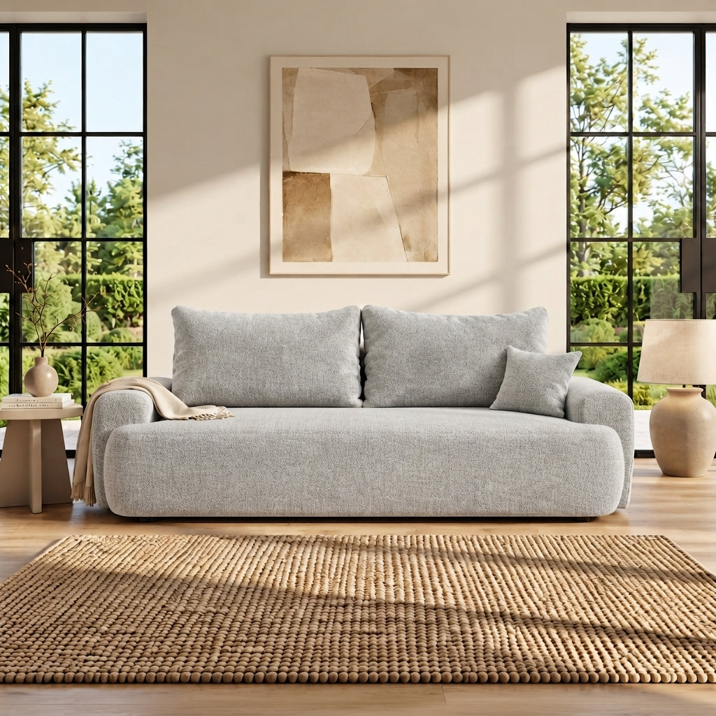 Sofa tapicerowana z funkcją spania BELLA