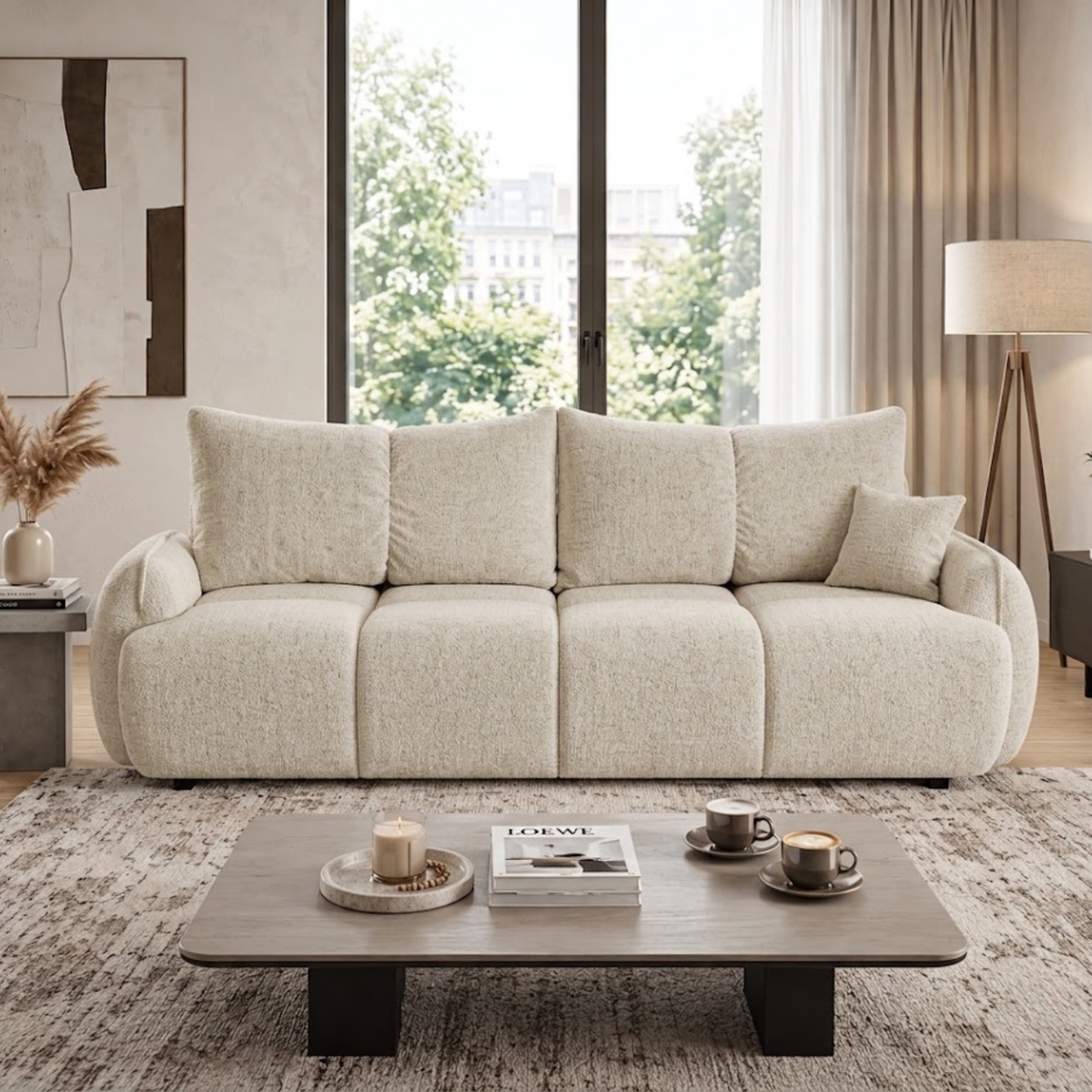 Sofa tapicerowana z funkcją spania VERONA