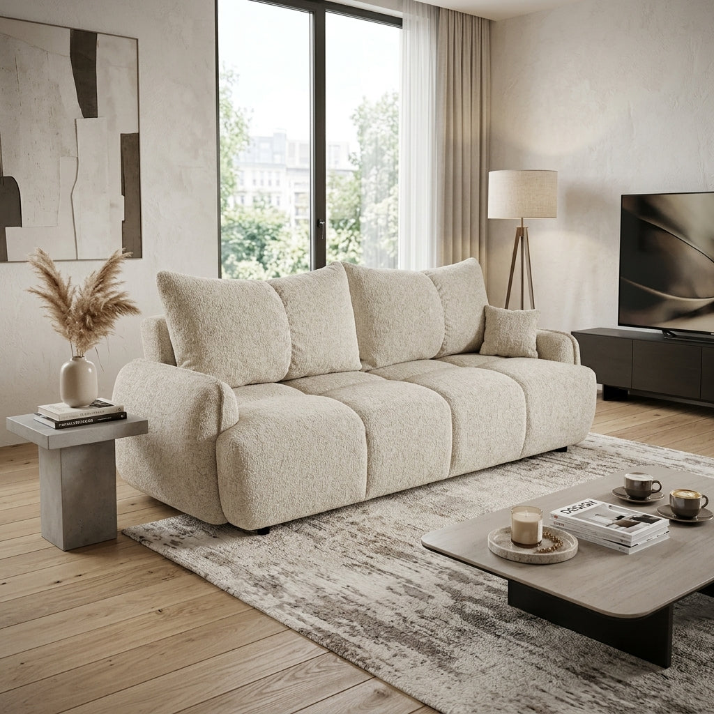 Sofa tapicerowana z funkcją spania VERONA