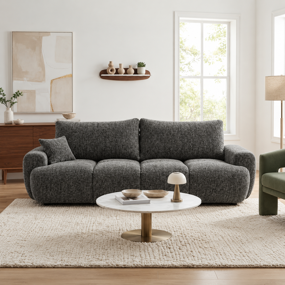 Sofa tapicerowana z funkcją spania NOVA