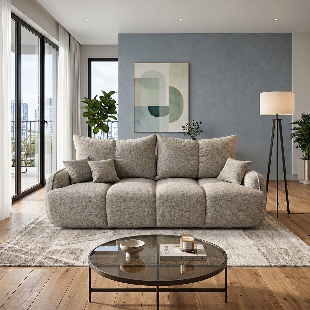Sofa tapicerowana z funkcją spania VERONA