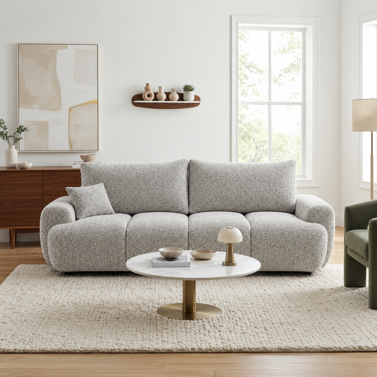 Sofa tapicerowana z funkcją spania NOVA
