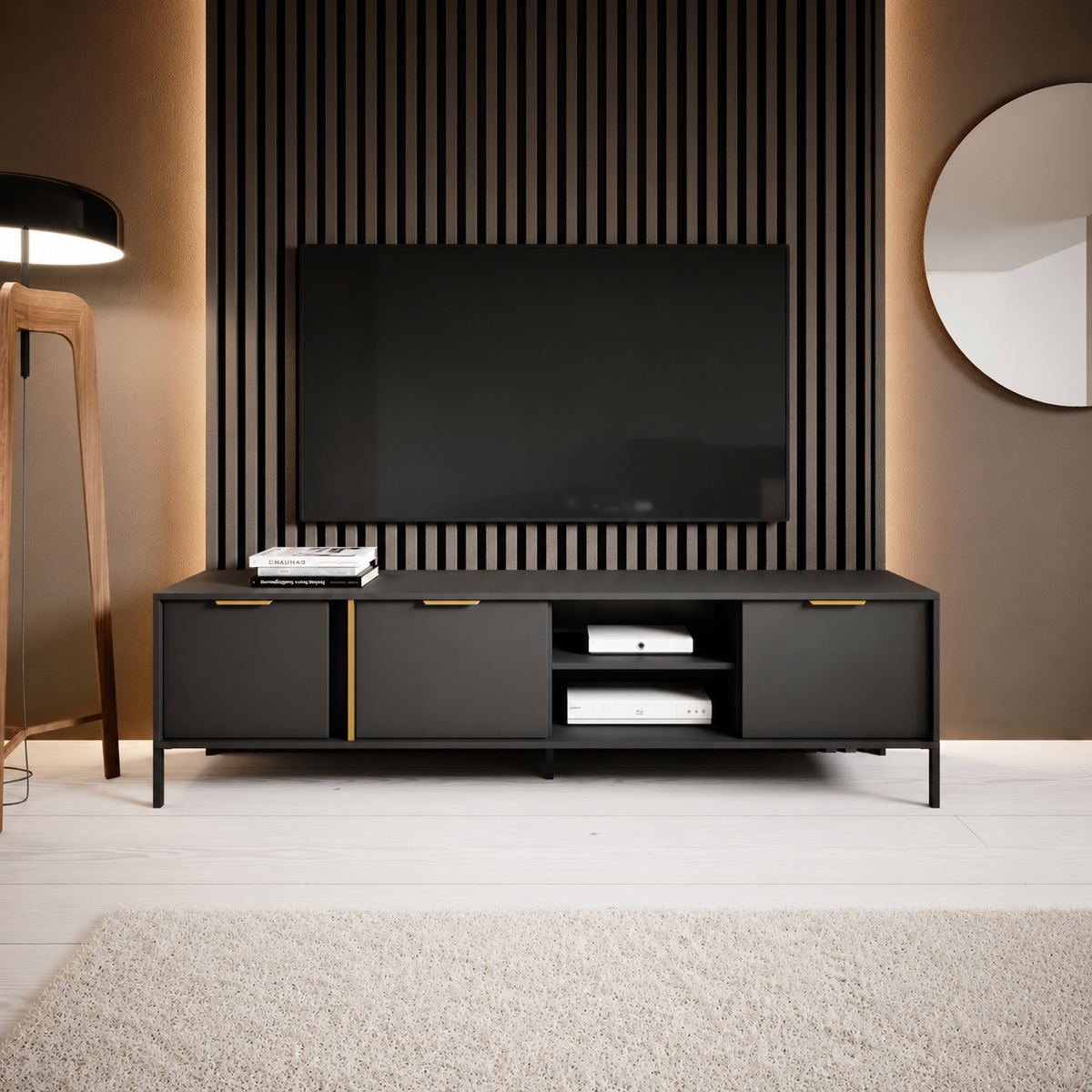Szafka RTV LERO 203 cm Antracyt