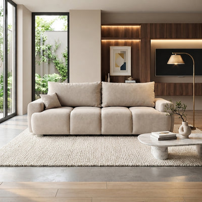 Sofa tapicerowana z funkcją spania NOVA