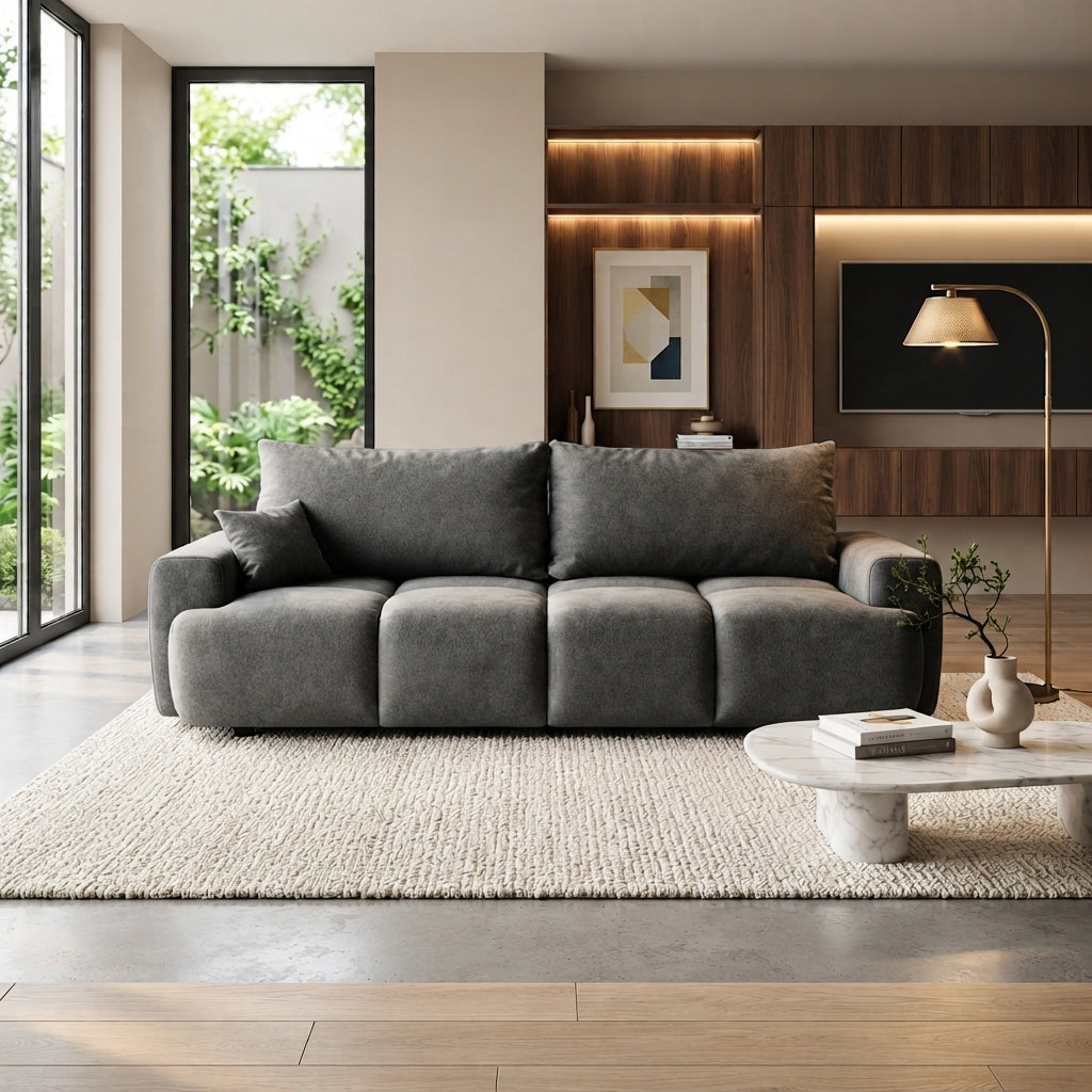Sofa tapicerowana z funkcją spania NOVA