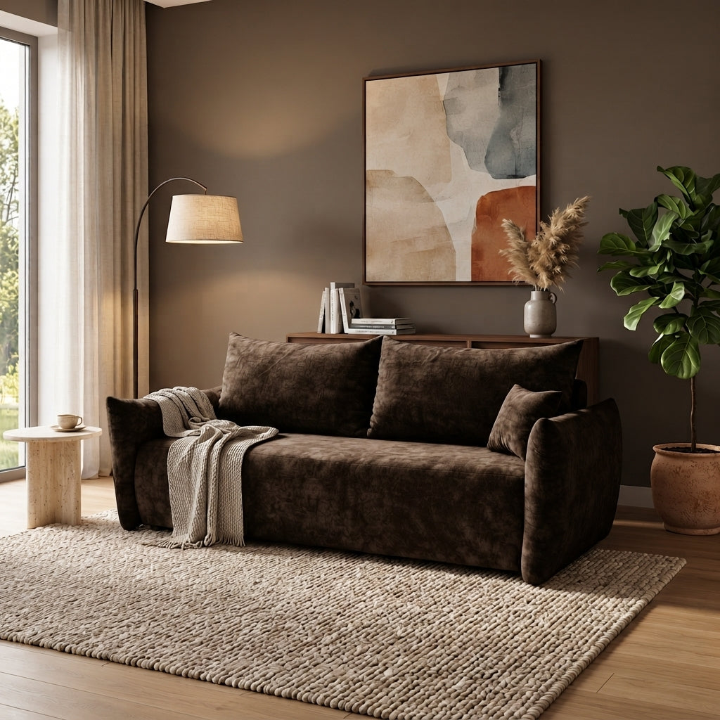 Sofa tapicerowana z funkcją spania SENTO