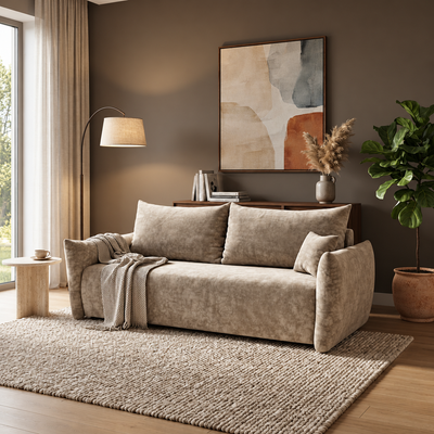 Sofa tapicerowana z funkcją spania SENTO