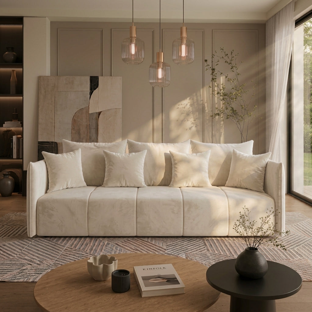 Sofa tapicerowana z funkcją spania DALLAS