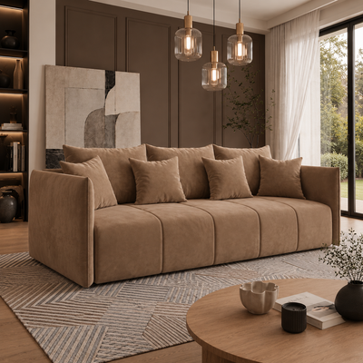 Sofa tapicerowana z funkcją spania DALLAS