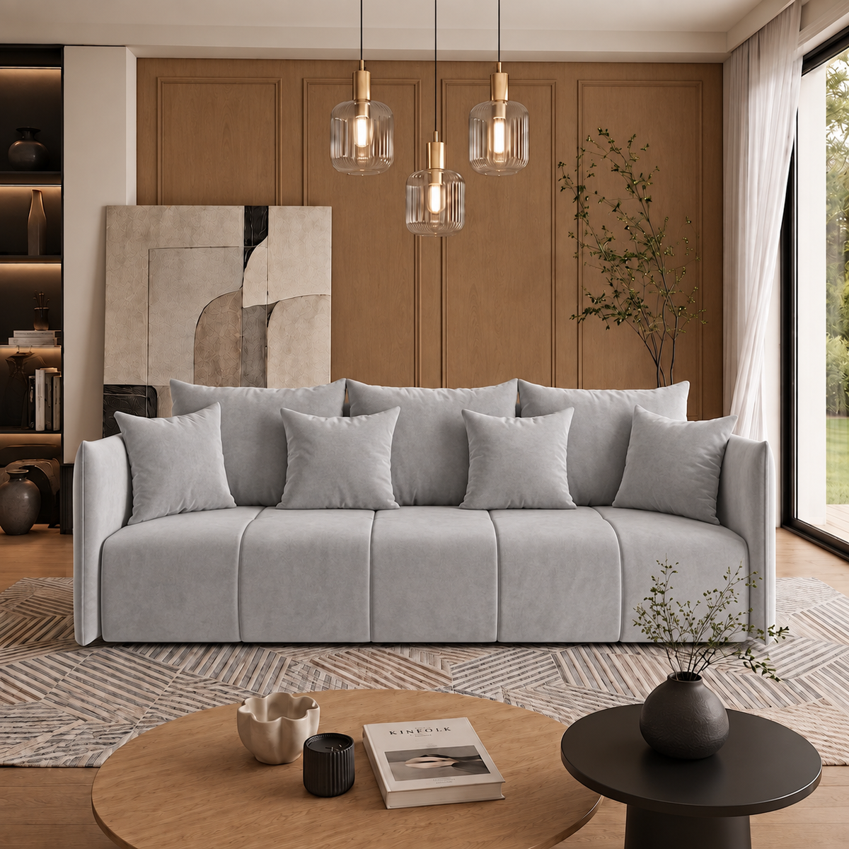 Sofa tapicerowana z funkcją spania DALLAS