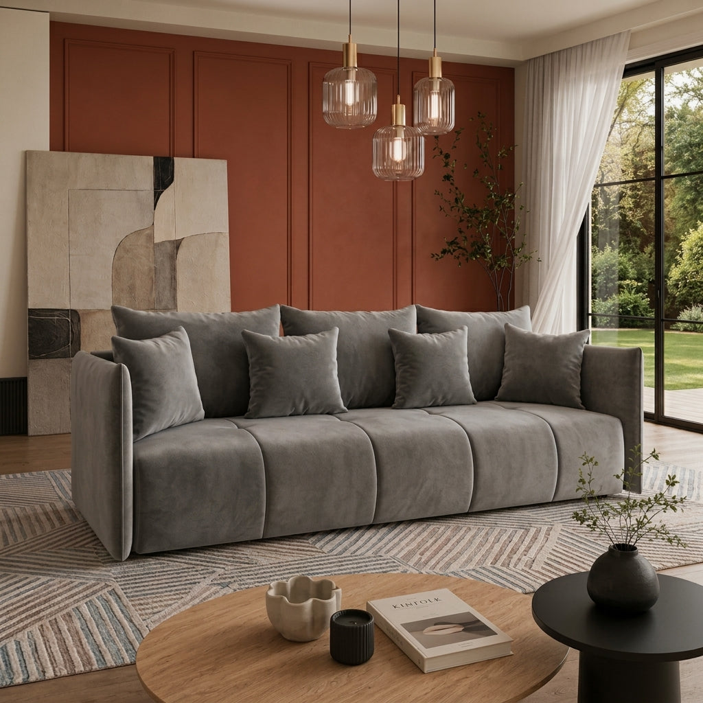 Sofa tapicerowana z funkcją spania DALLAS