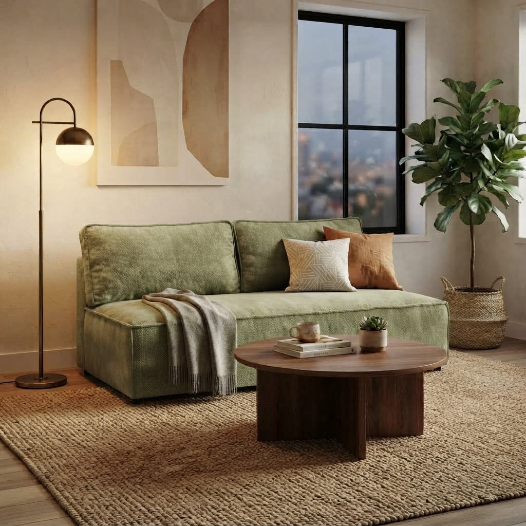 Sofa tapicerowana z funkcją spania TESSA