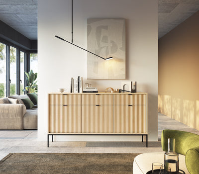 Komoda trzydrzwiowa z szufladami VERO 154 cm