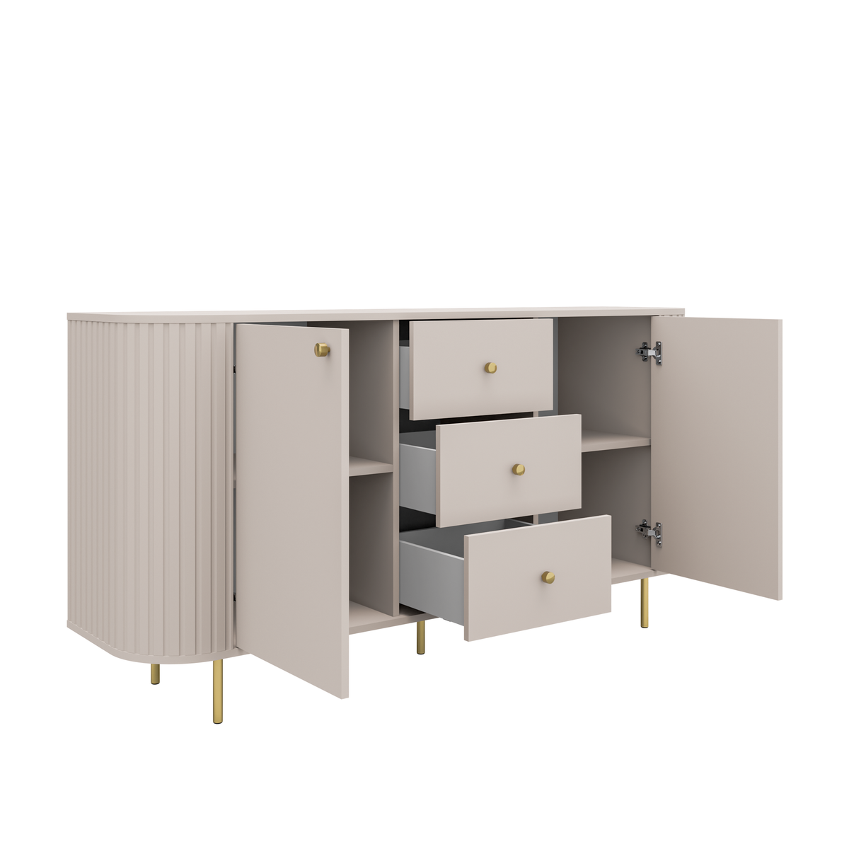 Fluted chest of drawers MAVI