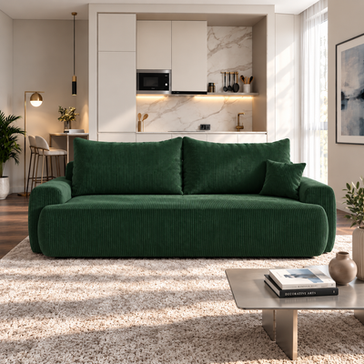 Sofa tapicerowana z funkcją spania BELLA